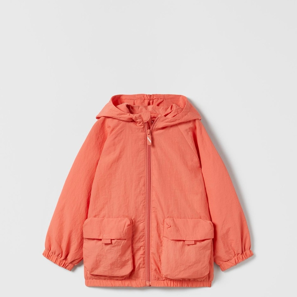 Zara Kids Coral Raincoat with Hood